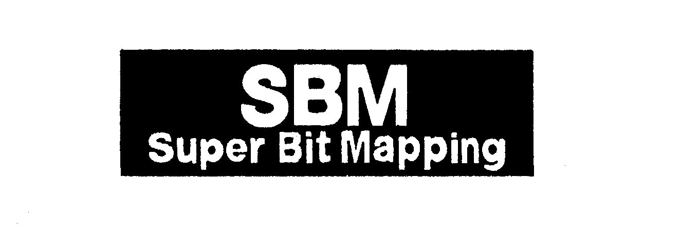 Trademark Logo SBM SUPER BIT MAPPING