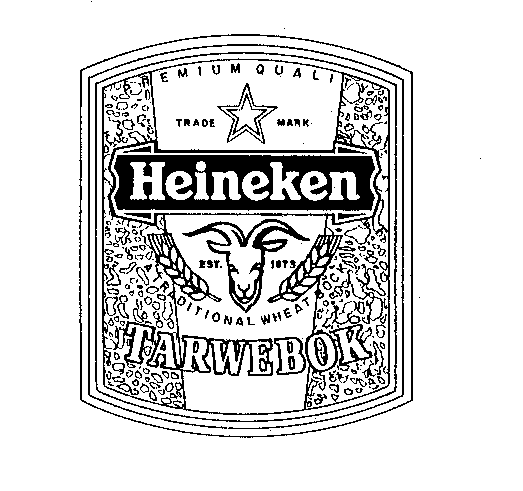 Trademark Logo HEINEKEN TARWEBOK PREMIUM QUALITY A TRADITIONAL WHEAT BOCK TRADE MARK EST. 1873
