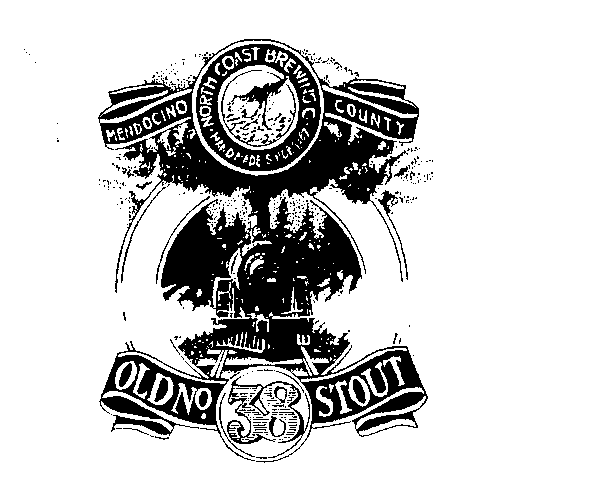  OLD NO. 38 STOUT NORTH COAST BREWING CO. HANDMADE SINCE 1987 MENDOCINO COUNTY