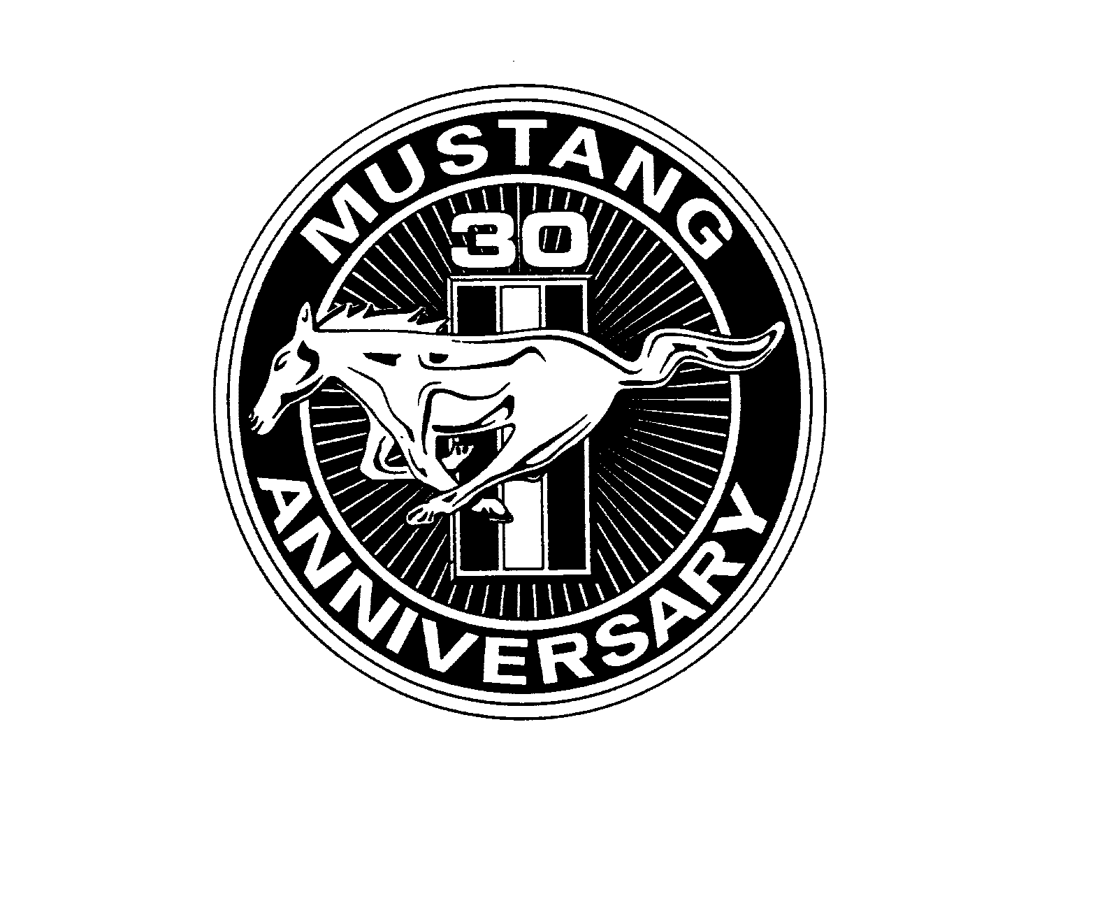 Trademark Logo MUSTANG 30 ANNIVERSARY