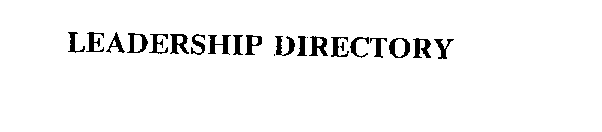  LEADERSHIP DIRECTORY