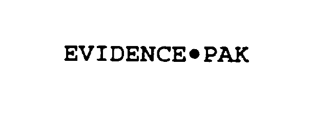 Trademark Logo EVIDENCE PAK