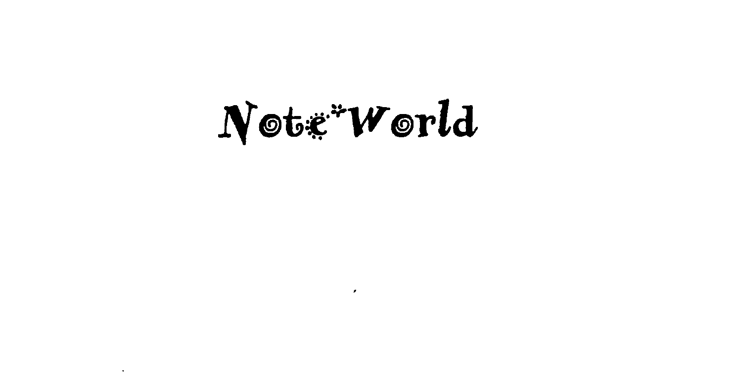 Trademark Logo NOTE WORLD