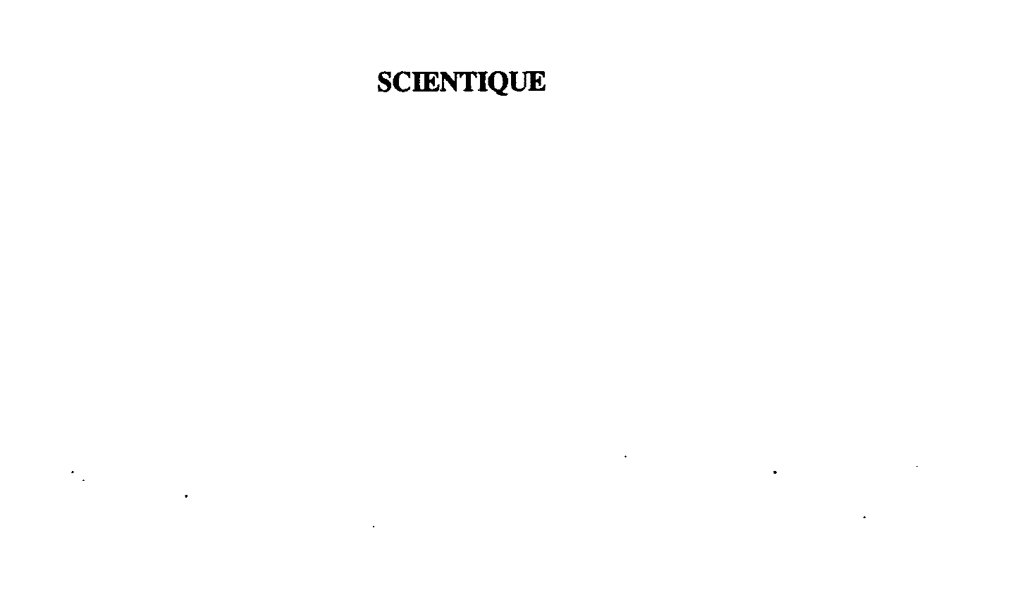 Trademark Logo SCIENTIQUE
