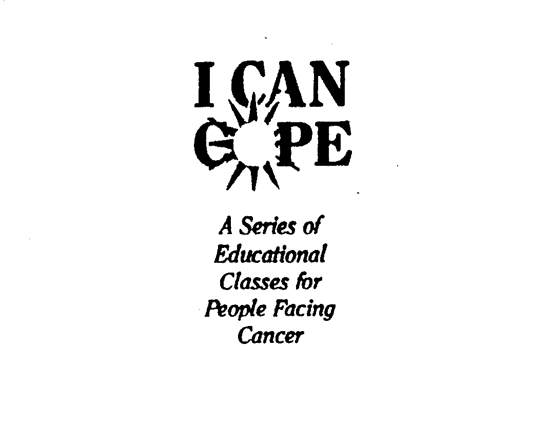 Trademark Logo I CAN COPE A SERIES OF EDUCATIONAL CLASSES FOR PEOPLE FACING CANCER