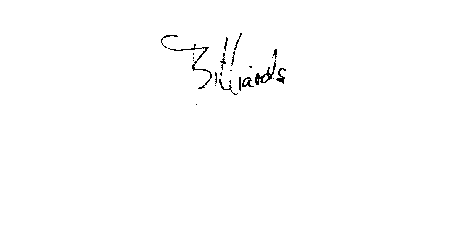 Trademark Logo BILLIARDS
