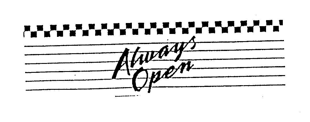 Trademark Logo ALWAYS OPEN