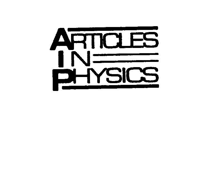  ARTICLES IN PHYSICS