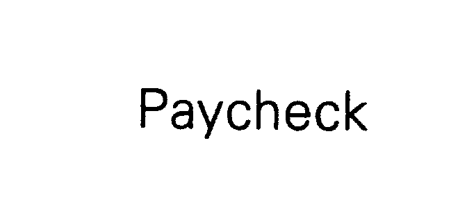 Trademark Logo PAYCHECK