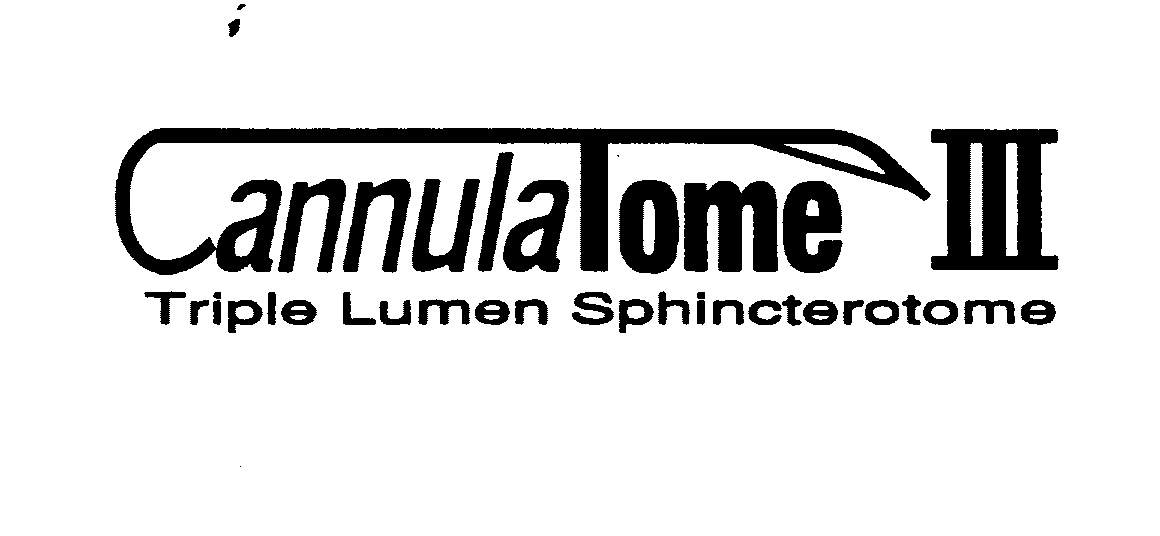 Trademark Logo CANNULATOME III TRIPLE LUMEN SPHINCTEROTOME