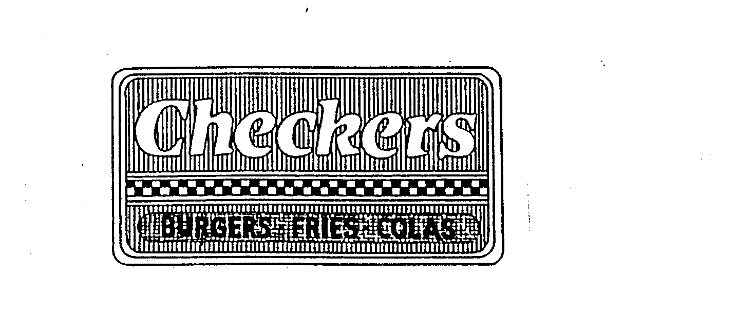 Trademark Logo CHECKERS BURGERS FRIES COLAS