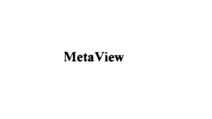 Trademark Logo METAVIEW