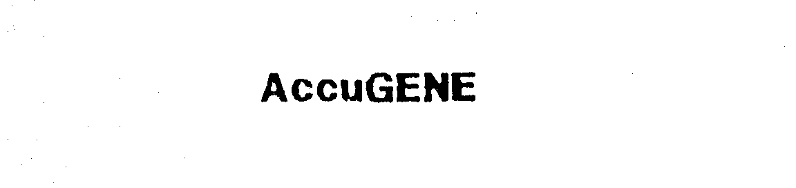 Trademark Logo ACCUGENE