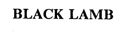 Trademark Logo BLACK LAMB