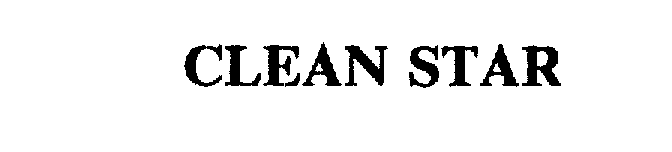 Trademark Logo CLEAN STAR