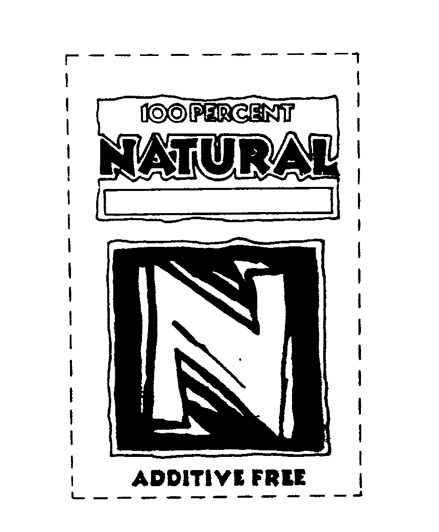 Trademark Logo N 100 PERCENT NATURAL ADDITIVE FREE