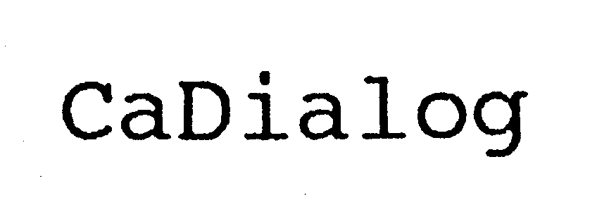 Trademark Logo CADIALOG