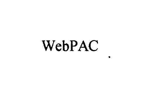 Trademark Logo WEBPAC