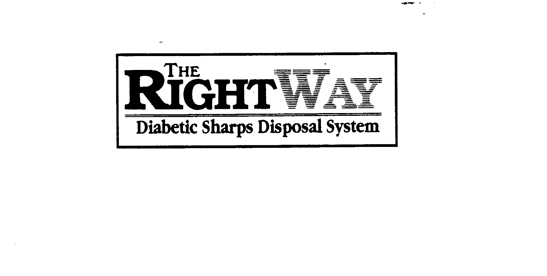  THE RIGHT WAY DIABETIC SHARPS DISPOSAL SYSTEM