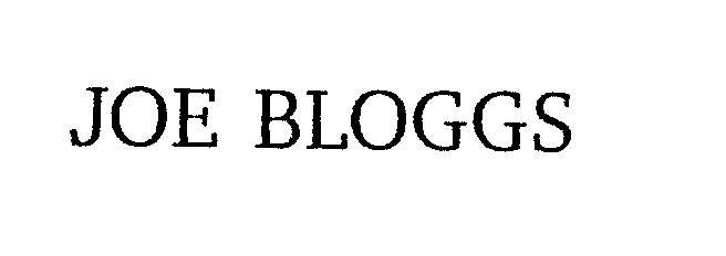 Trademark Logo JOE BLOGGS