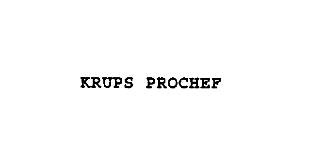 KRUPS PROCHEF