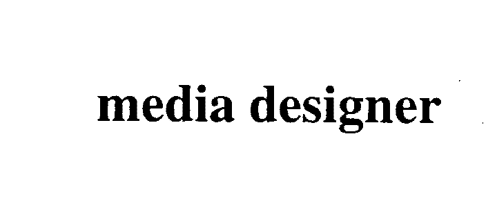 Trademark Logo MEDIA DESIGNER