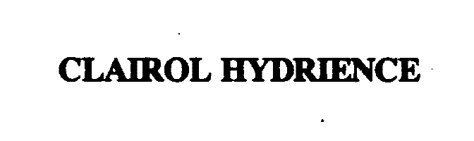 Trademark Logo CLAIROL HYDRIENCE
