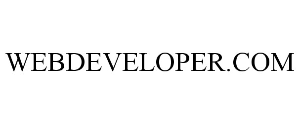 Trademark Logo WEBDEVELOPER.COM