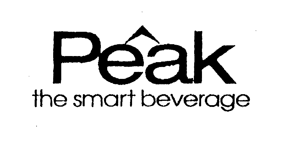 Trademark Logo PEAK THE SMART BEVERAGE