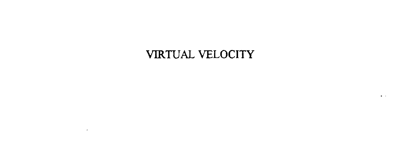 Trademark Logo VIRTUAL VELOCITY