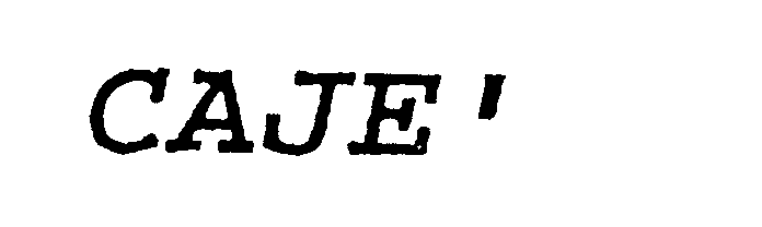 Trademark Logo CAJE