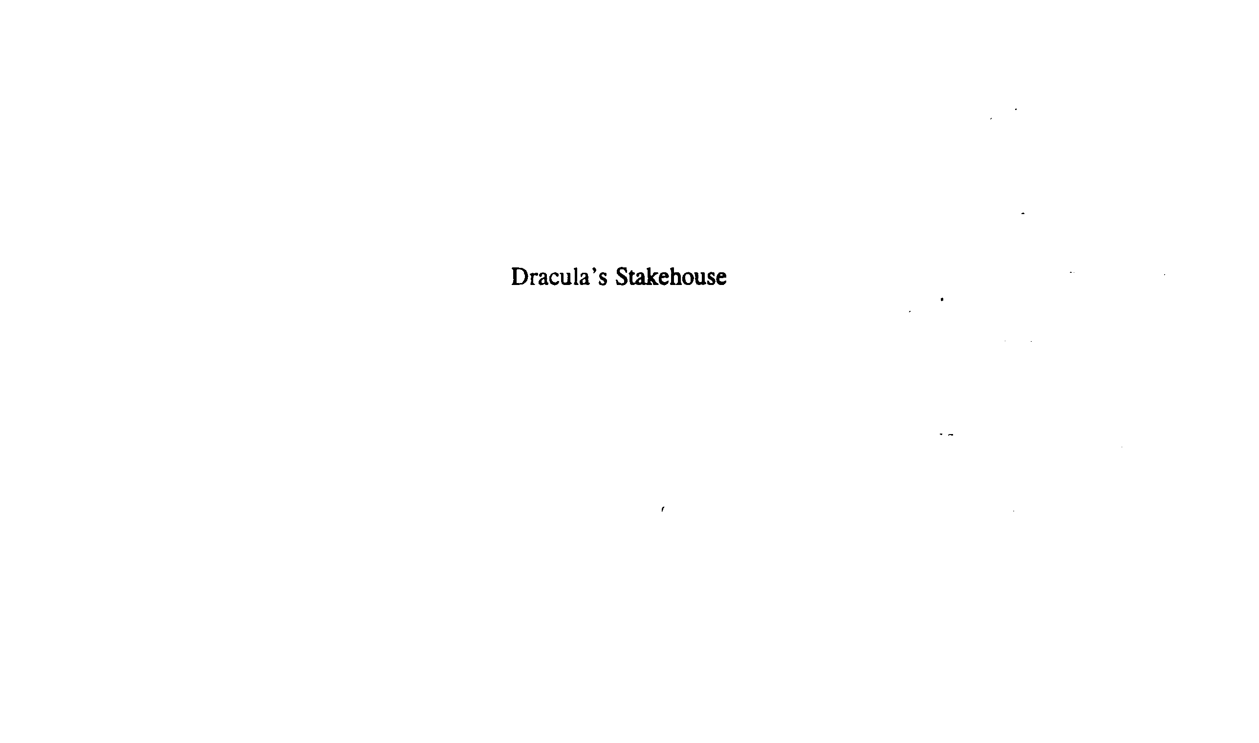 Trademark Logo DRACULA'S STAKEHOUSE