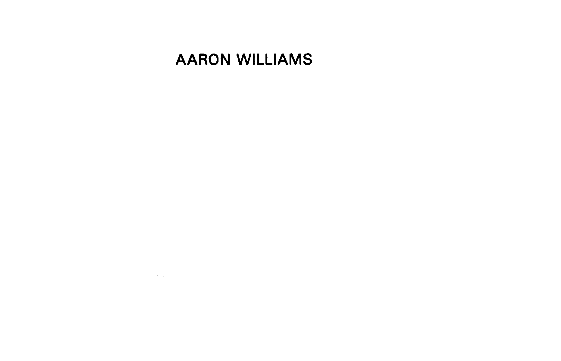 Trademark Logo AARON WILLIAMS