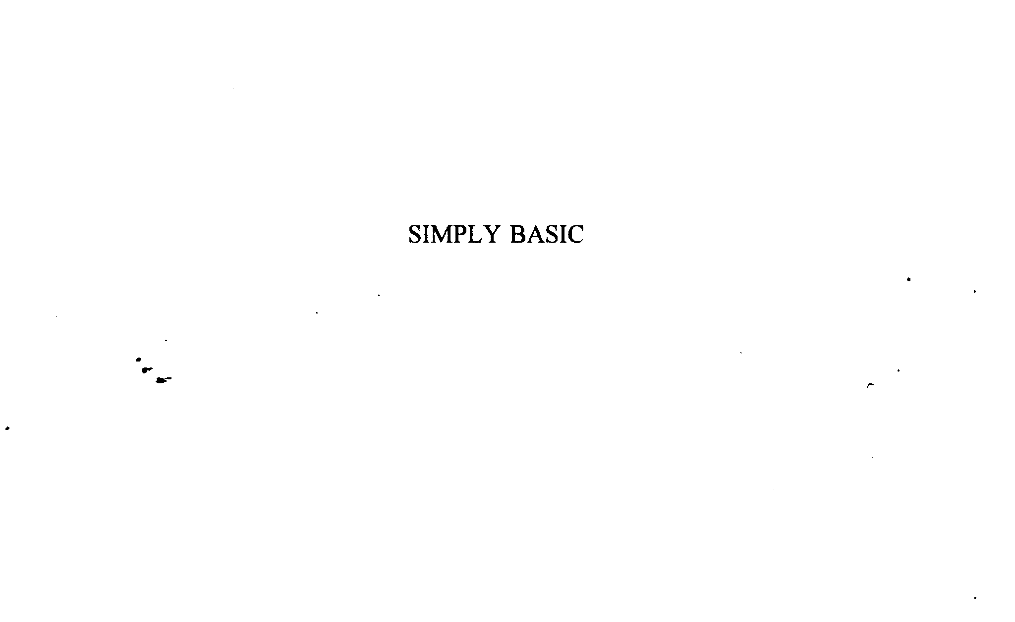 Trademark Logo SIMPLY BASIC