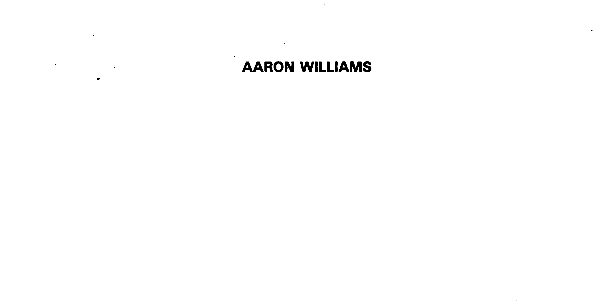 Trademark Logo AARON WILLIAMS