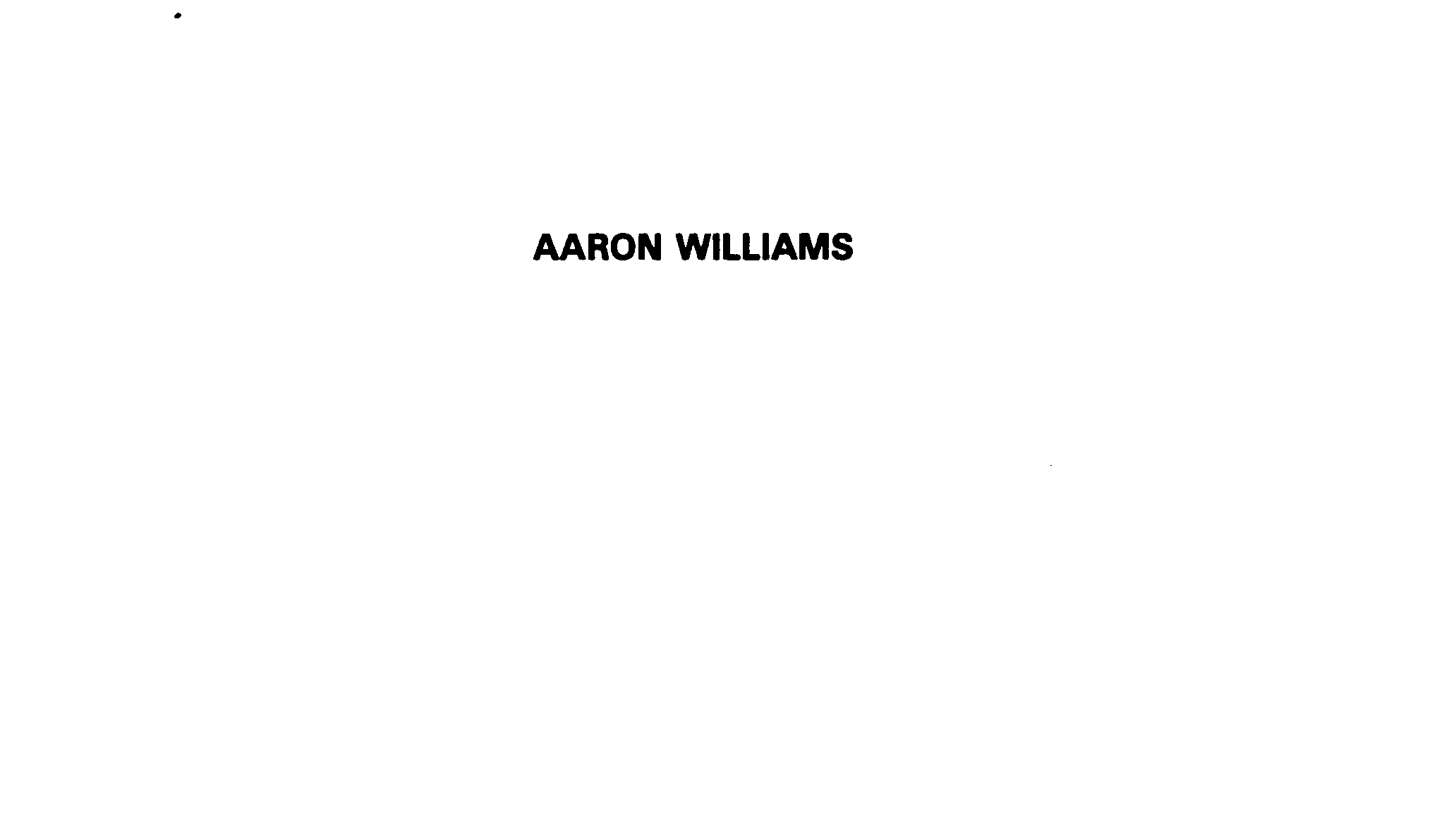 AARON WILLIAMS