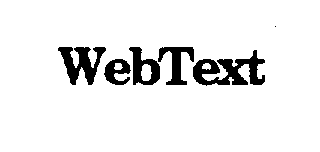 Trademark Logo WEBTEXT