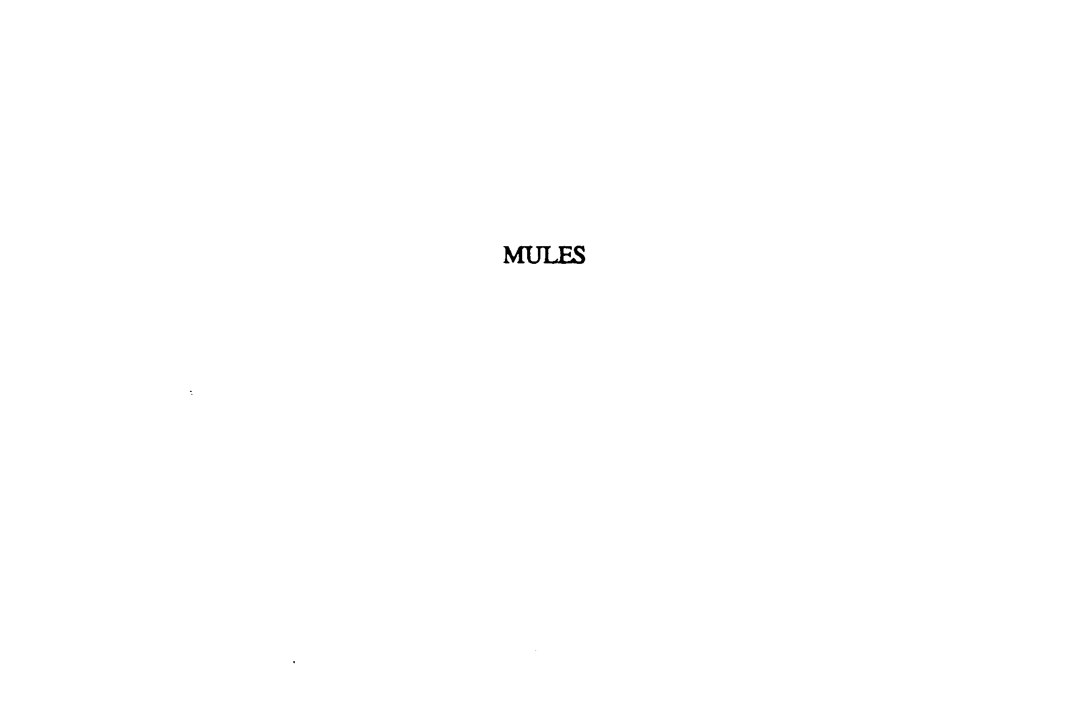 Trademark Logo MULES