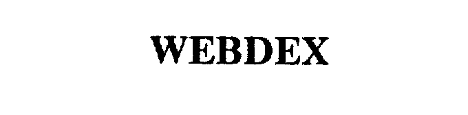 Trademark Logo WEBDEX