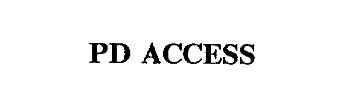 Trademark Logo PD ACCESS