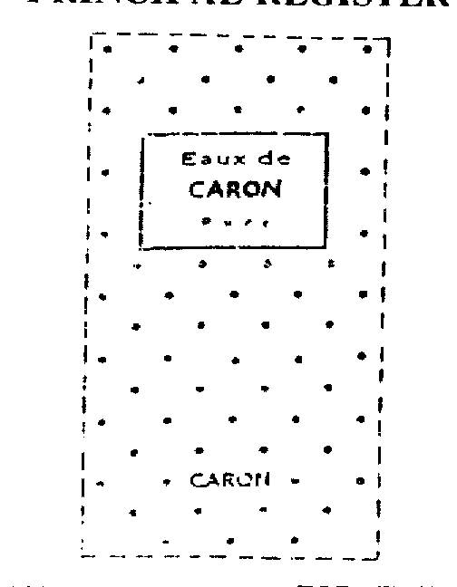 Trademark Logo EAUX DE CARON PURE CARON