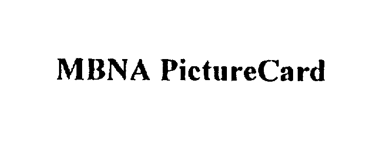 Trademark Logo MBNA PICTURECARD