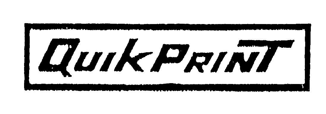 Trademark Logo QUIKPRINT