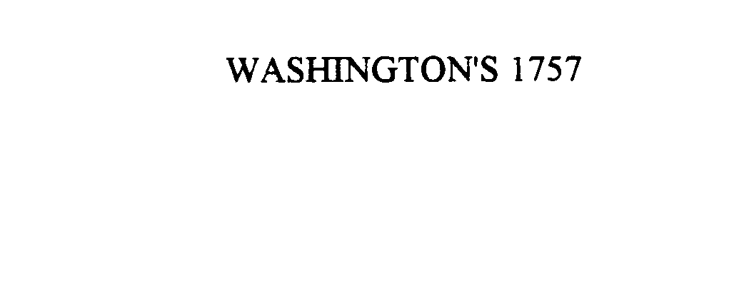 Trademark Logo WASHINGTON'S 1757