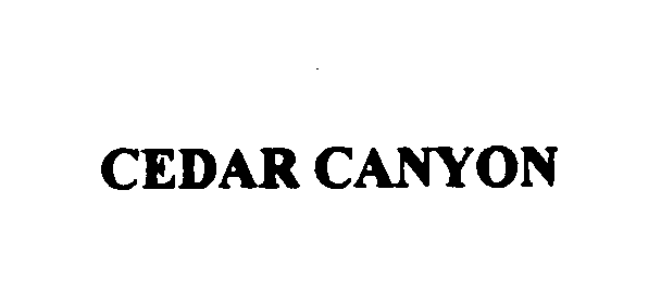 CEDAR CANYON