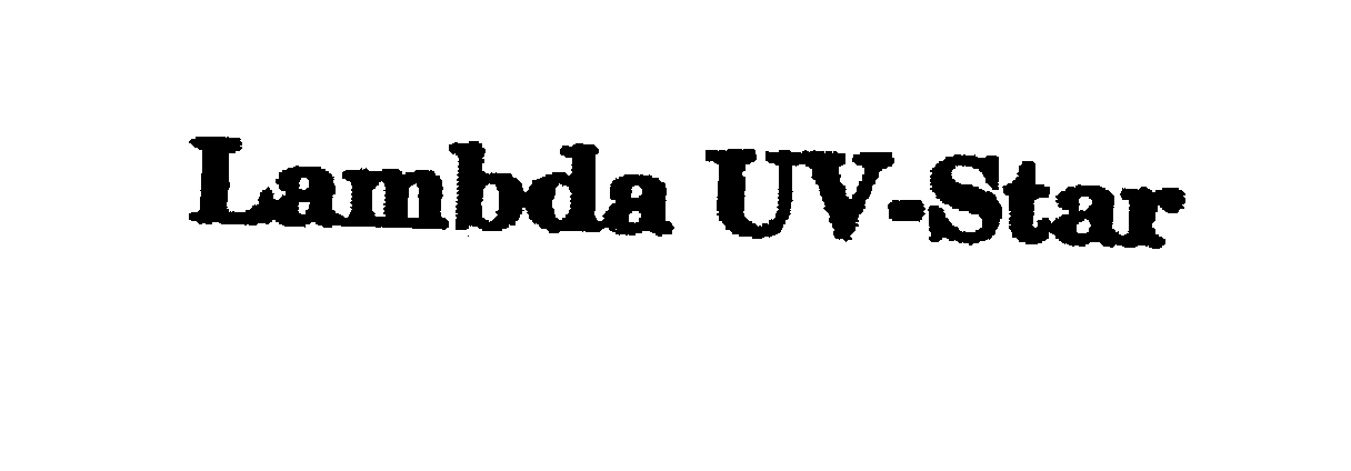 Trademark Logo LAMBDA UV-STAR