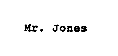 MR. JONES