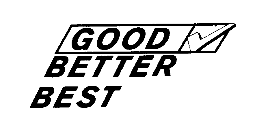  GOOD BETTER BEST