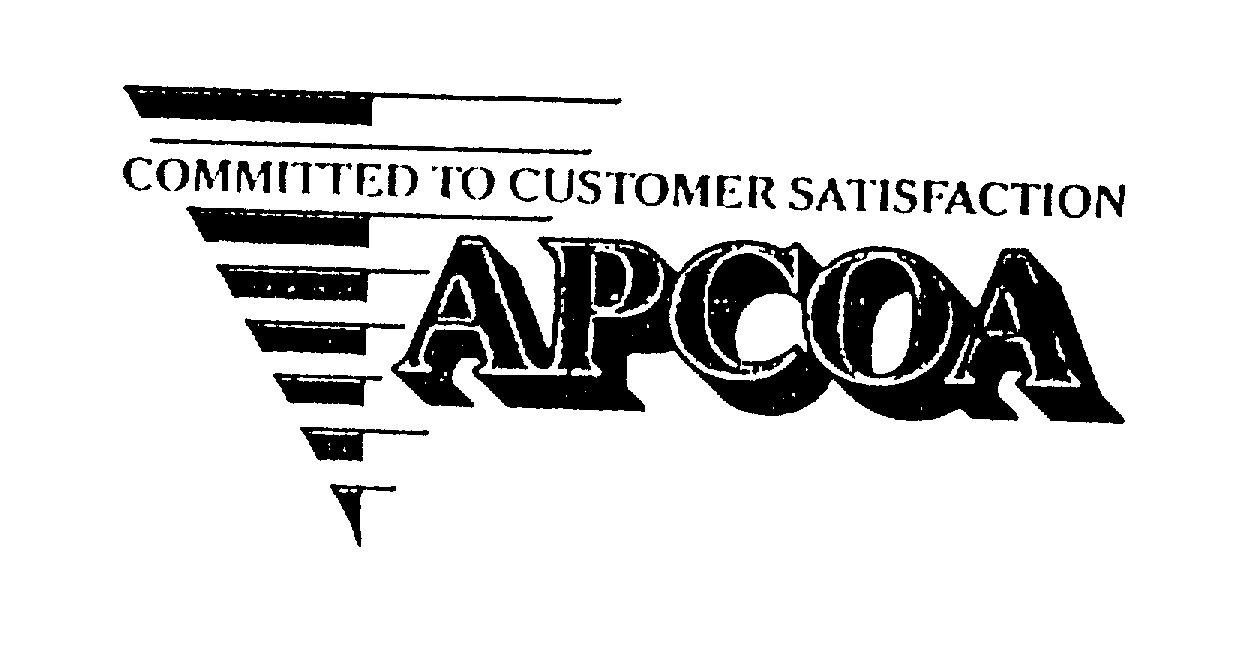 Trademark Logo APCOA COMMITED TO CUSTOMER SATISFACTION