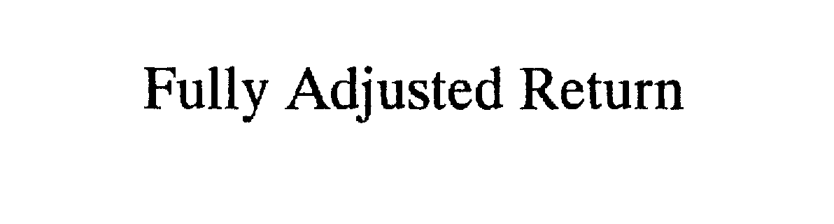 Trademark Logo FULLY ADJUSTED RETURN